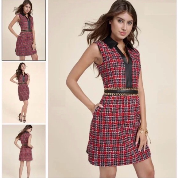 VENUS Dresses & Skirts - VENUS Women's Red and Black Plaid Mini Dress